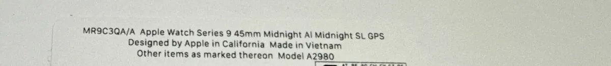 Apple Watch Series 9 45mm Midnight Al Midnight SL - Image 2