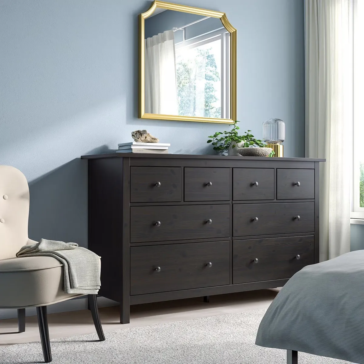 Ikea Hemnes Chest of 8 drawers, dark brown - Image 1