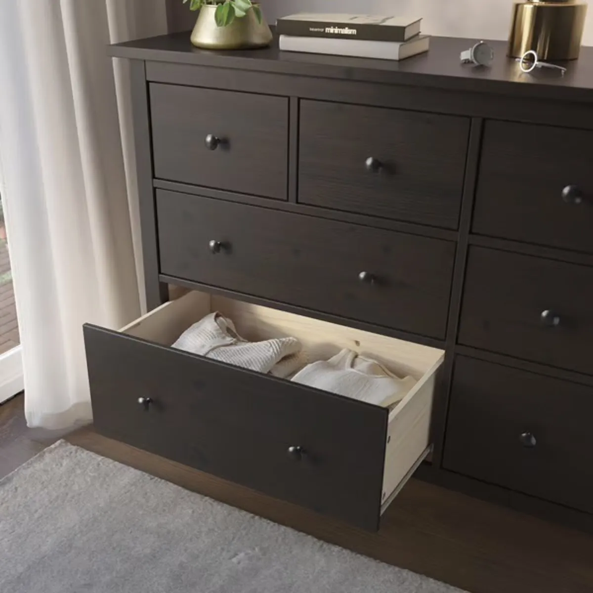 Ikea Hemnes Chest of 8 drawers, dark brown - Image 2