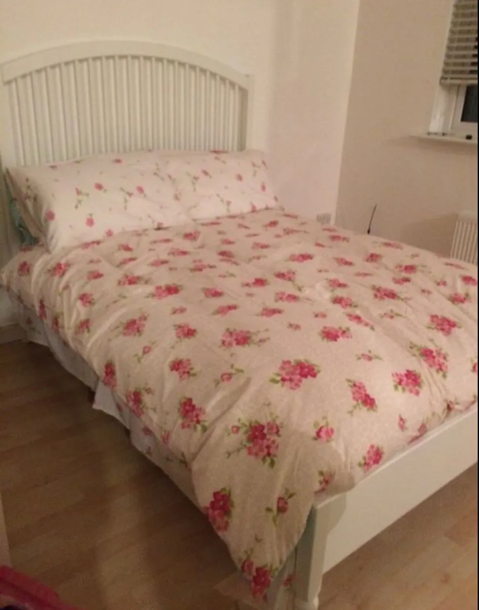 IKEA TYSSEDAL White double bed - Image 1