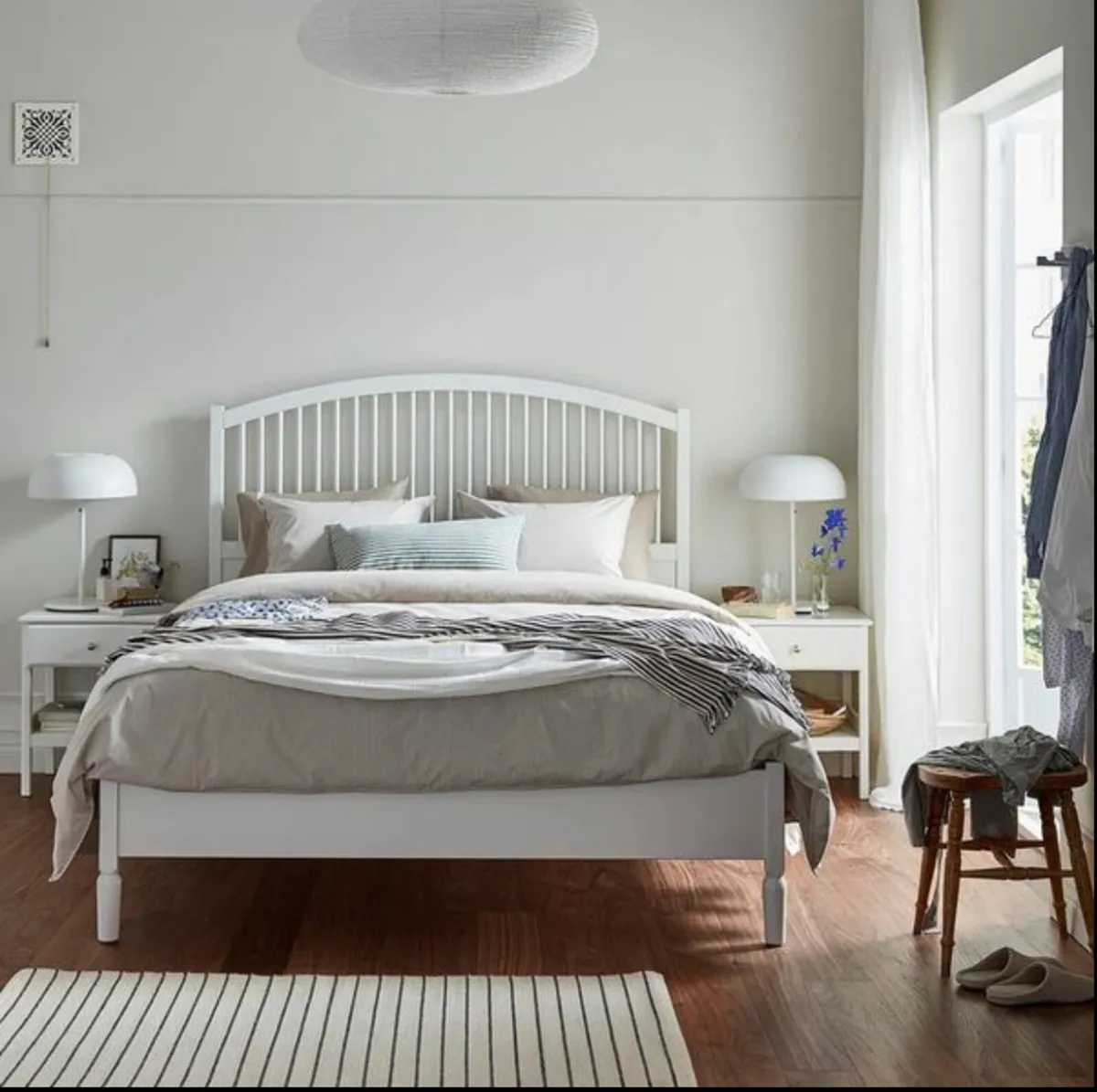 IKEA TYSSEDAL White double bed - Image 2