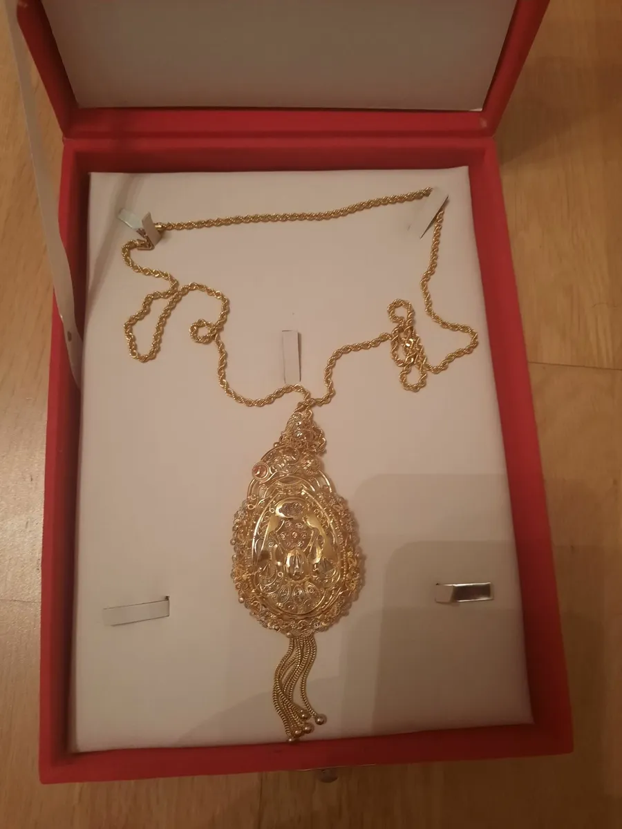 Gold pendant nicklace 21 carat weigh 34 grammes , - Image 2