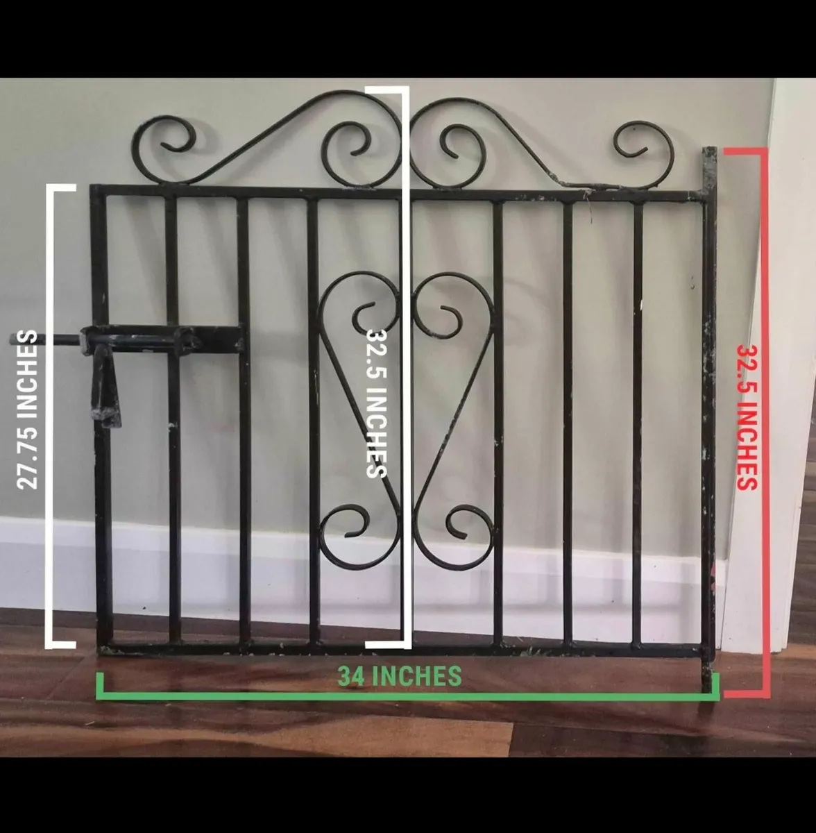 Wrought iron garden gate