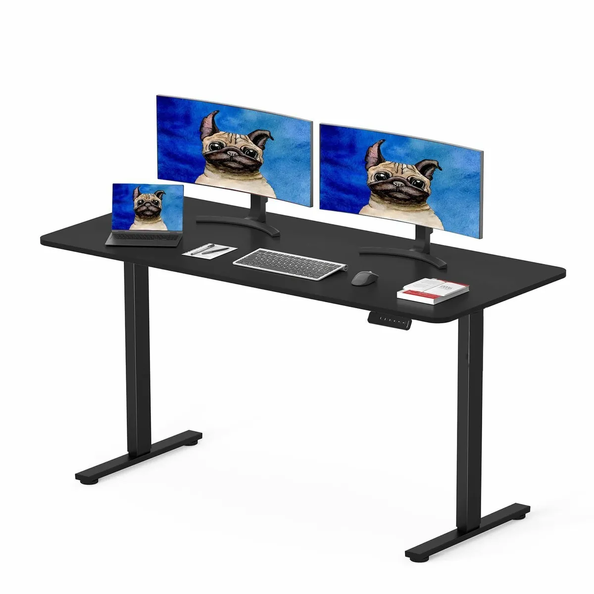 120 x 60cm Electric Standing Desk Height Adjustabl - Image 1