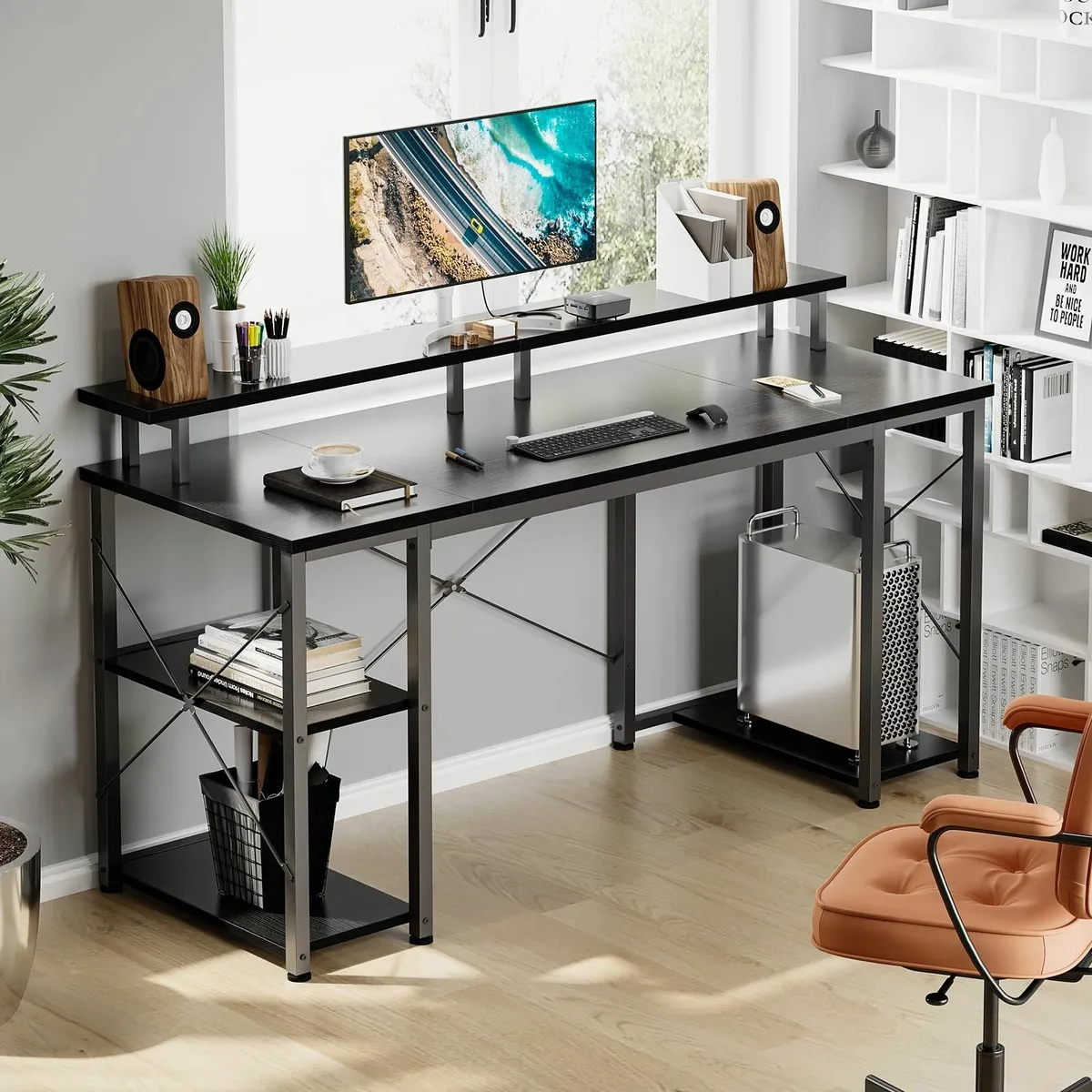 Computer Desk Monitor Stand 120 x 50 cm Office Sto - Image 2