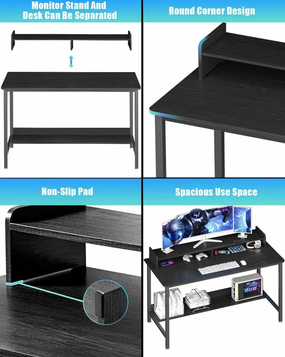 Computer Desk Storage 80x45cm Gaming Monitor Stand - Image 4