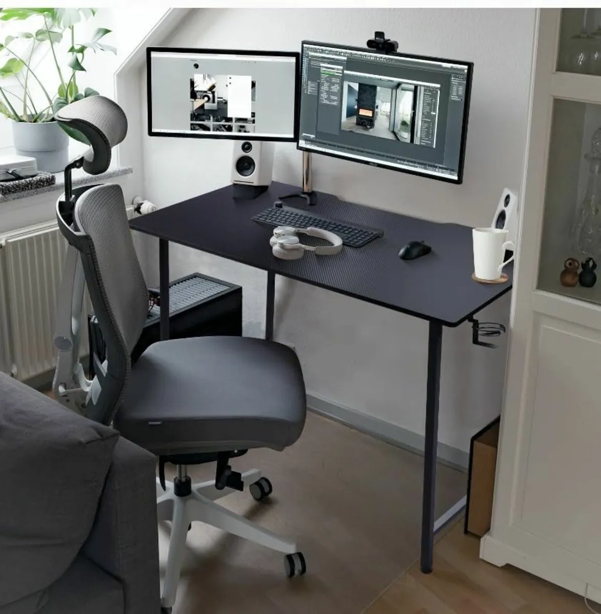 Computer Desk Home Office Writing Desk，Modern Simp - Image 2