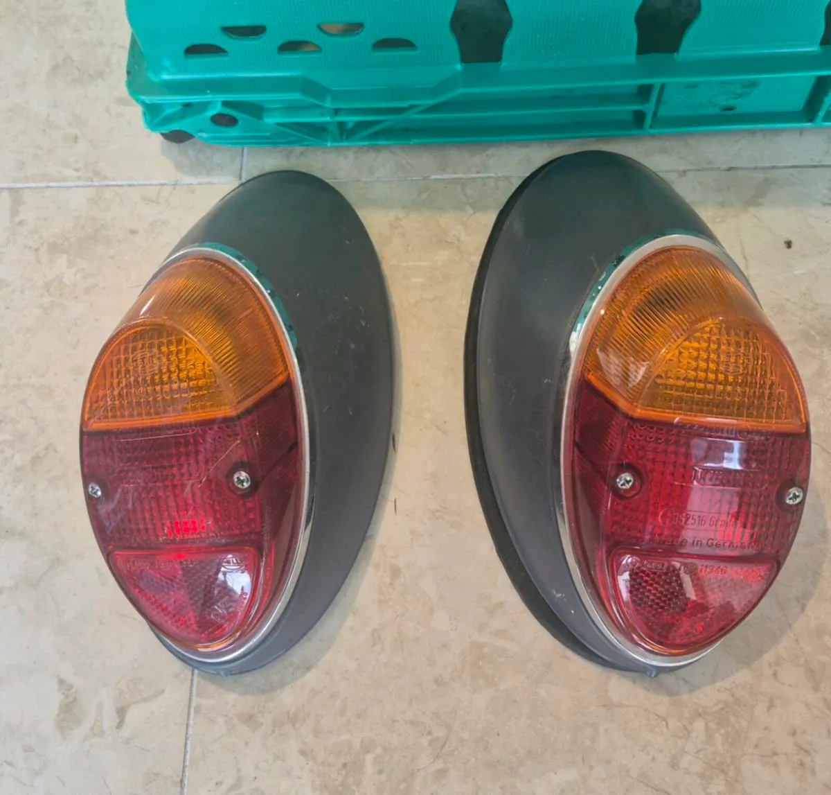 VW BEETLE 61-67 PAIR REAR LIGHTS HELLCAT, SEE PHOT - Image 1