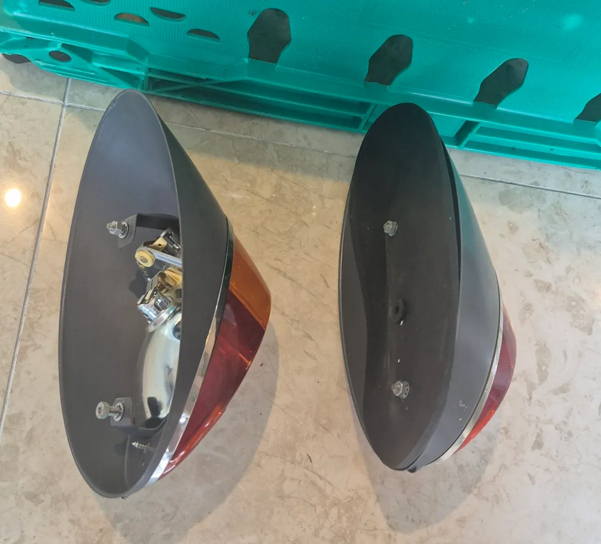 VW BEETLE 61-67 PAIR REAR LIGHTS HELLCAT, SEE PHOT - Image 2