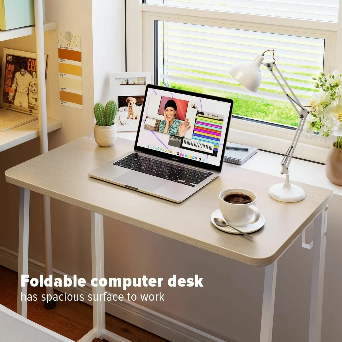 Folding DeskSmall Foldable Desk 80cm for Small Spa - Image 3