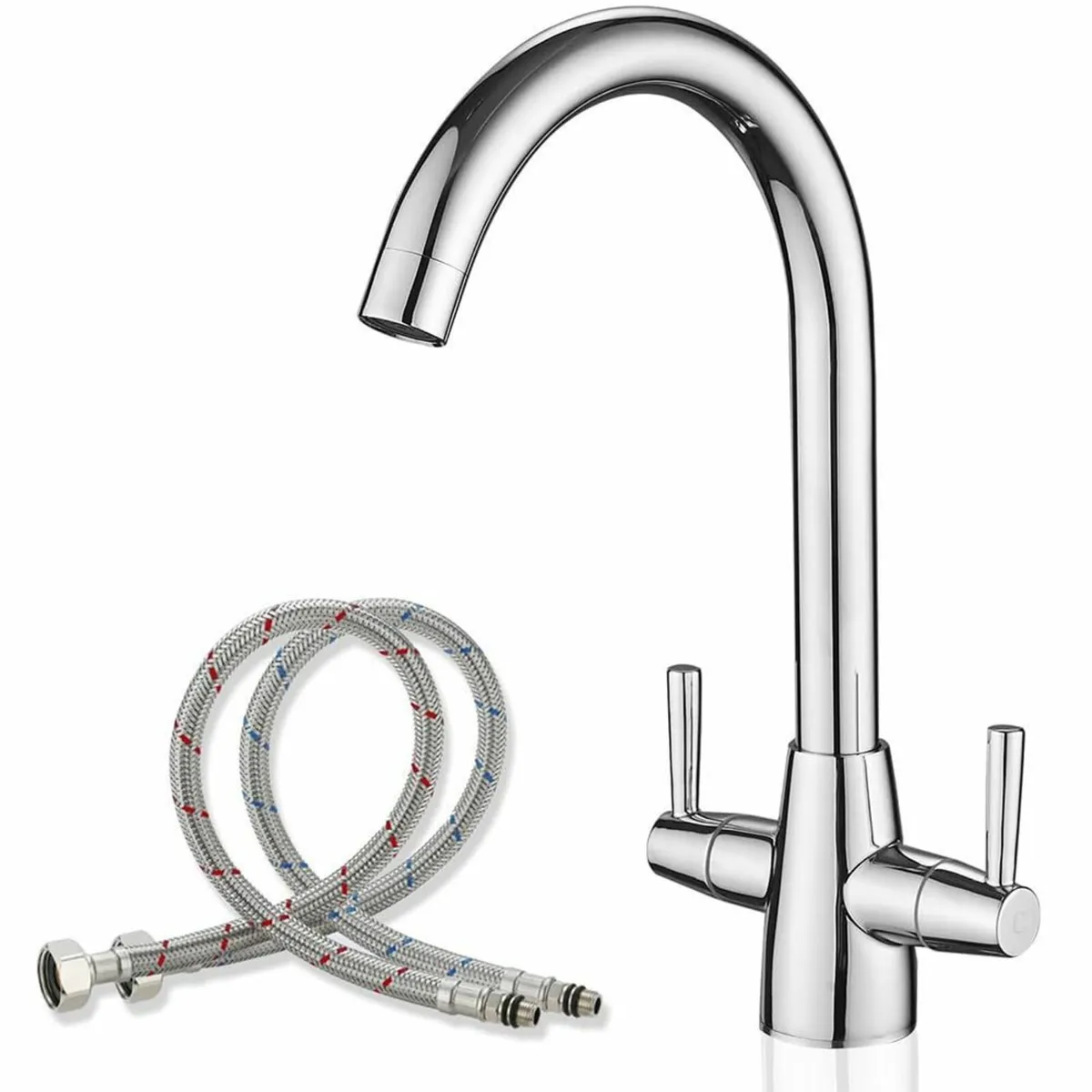 Kitchen Tap Mixer for Sink Monobloc Dual Lever 360 - Image 1