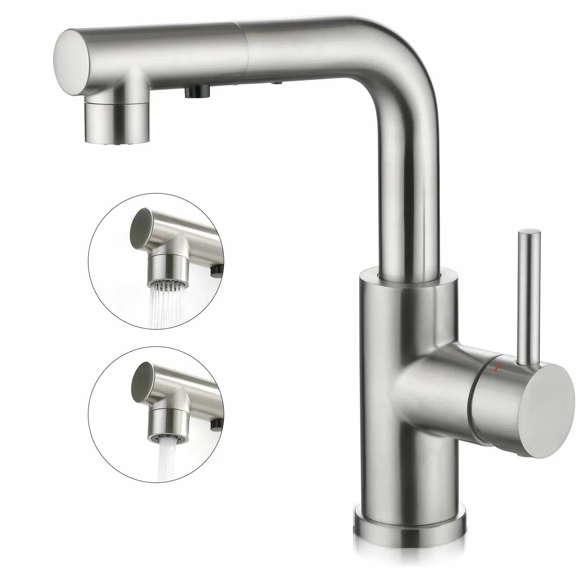 Kitchen Tap 3 Function Sprayer Pull Out Mixer 360° - Image 1