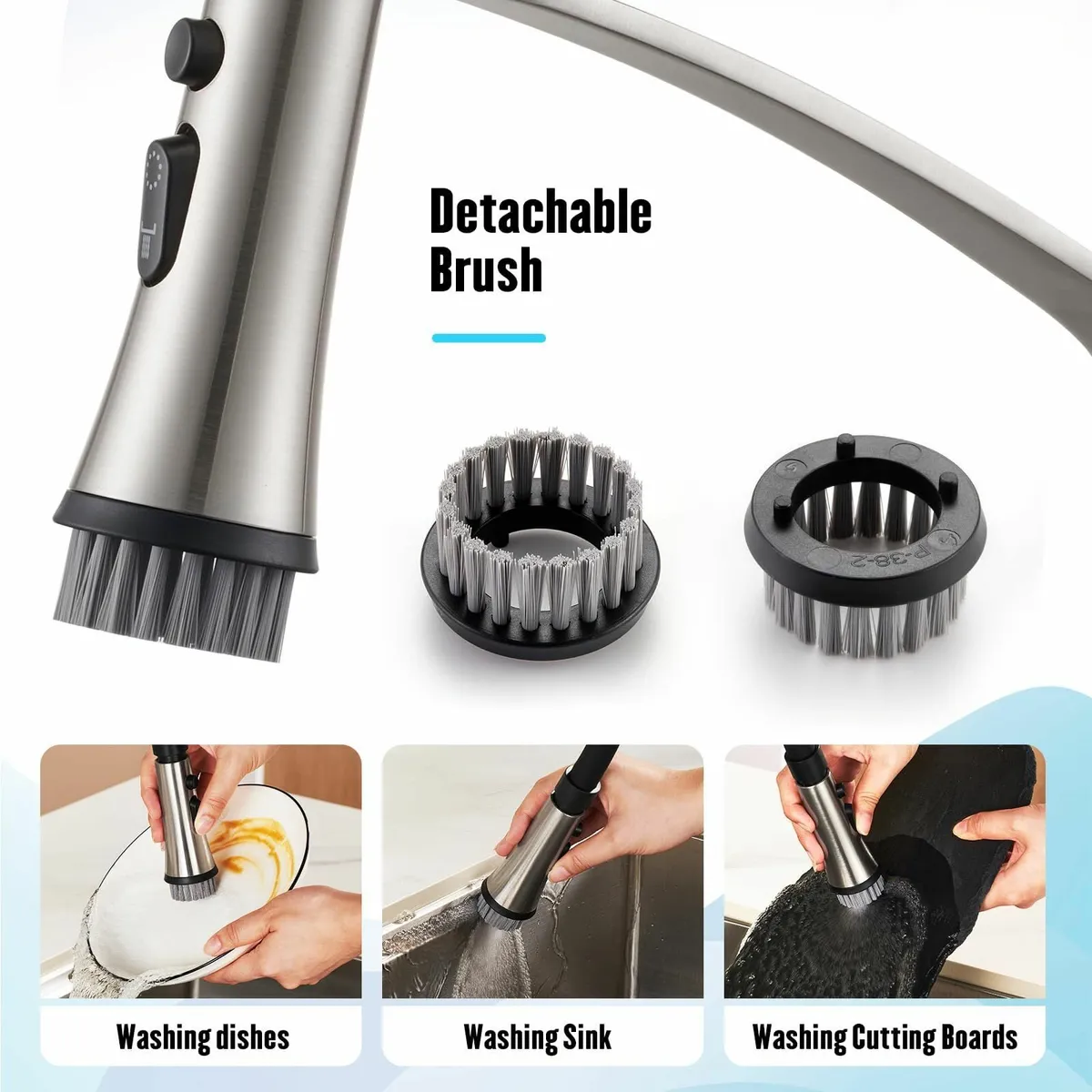 Kitchen Tap Pull Down Dual Function Sprayer 360° S - Image 4