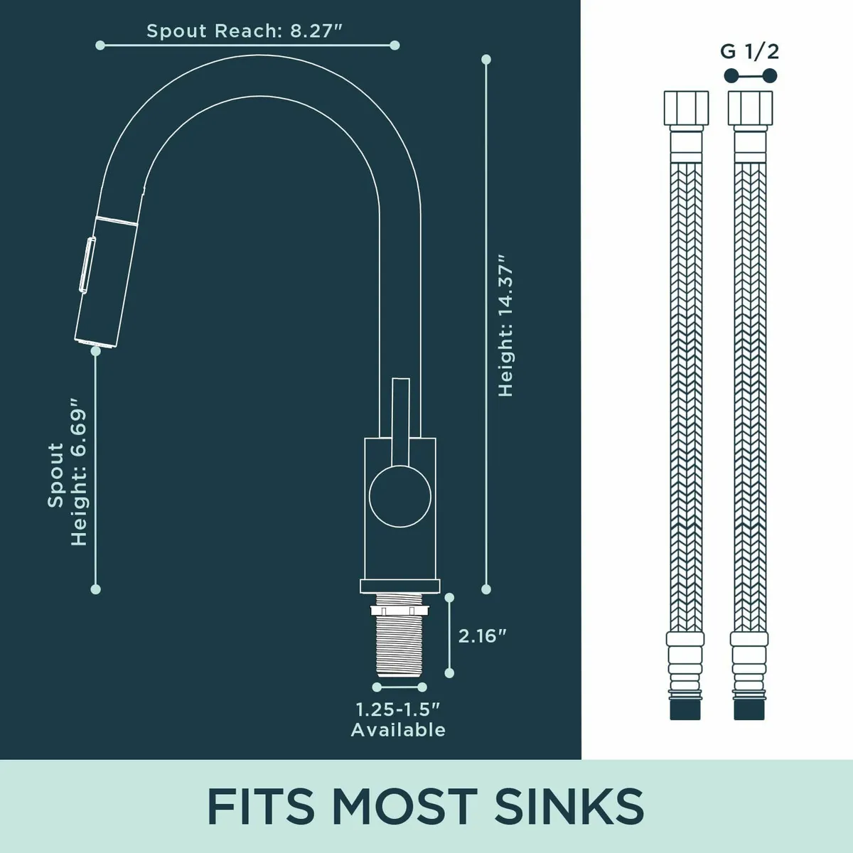 Kitchen Tap Sink Taps Mixer Pull Down Spray High A - Image 2