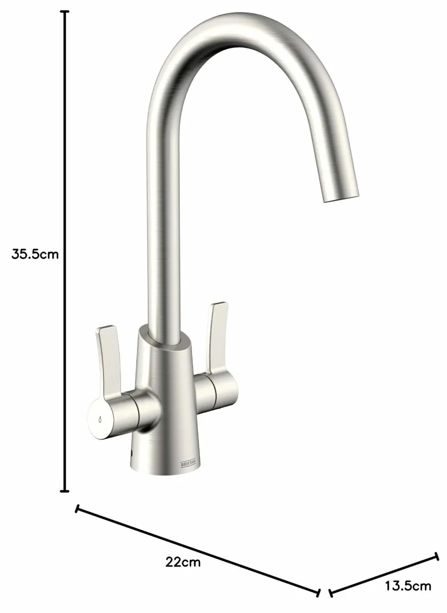 Acorn Easyfit Kitchen Sink Mixer Stainless Steel T - Image 3
