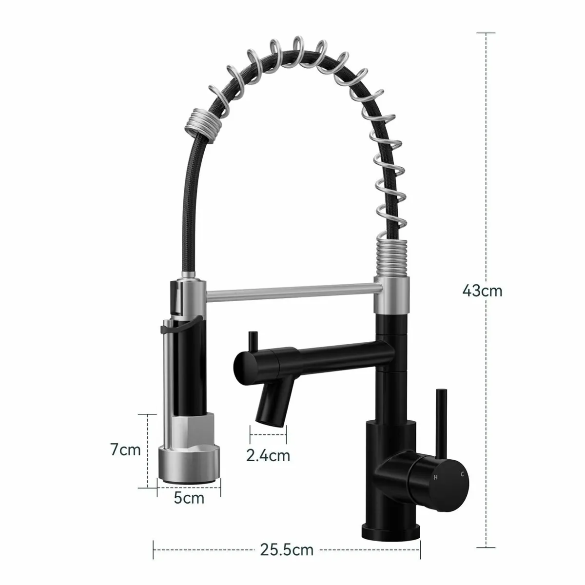 Professional Kitchen TapHigh Arc Taps Pull Out Spr - Image 2