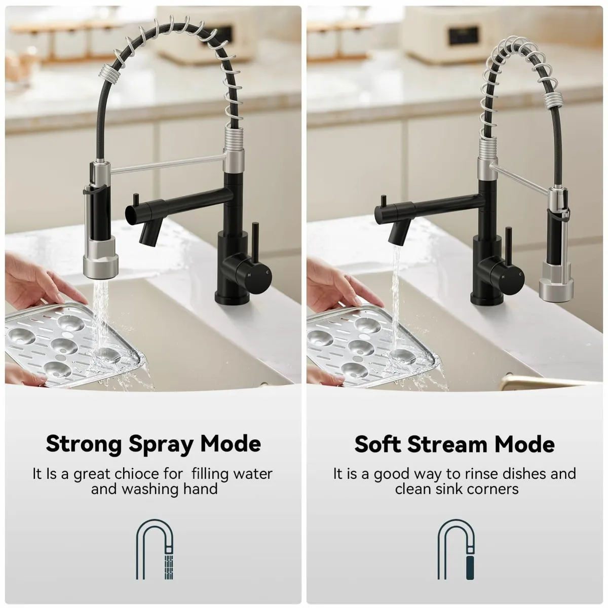 Professional Kitchen TapHigh Arc Taps Pull Out Spr - Image 3