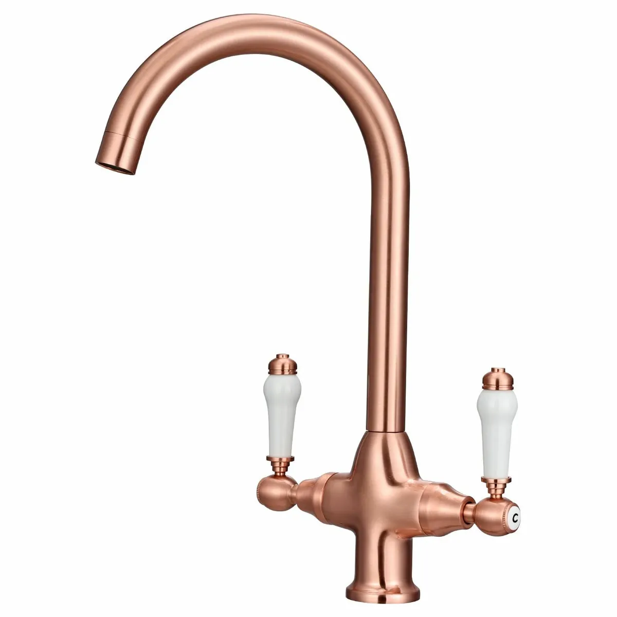 Kitchen Tap Mixer Traditional Sink Taps White Cera - Image 1