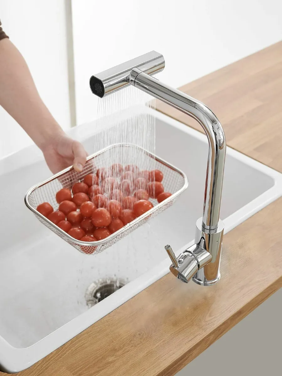 Waterfall Kitchen Taps Pull Out Spray Stainless St - Image 2