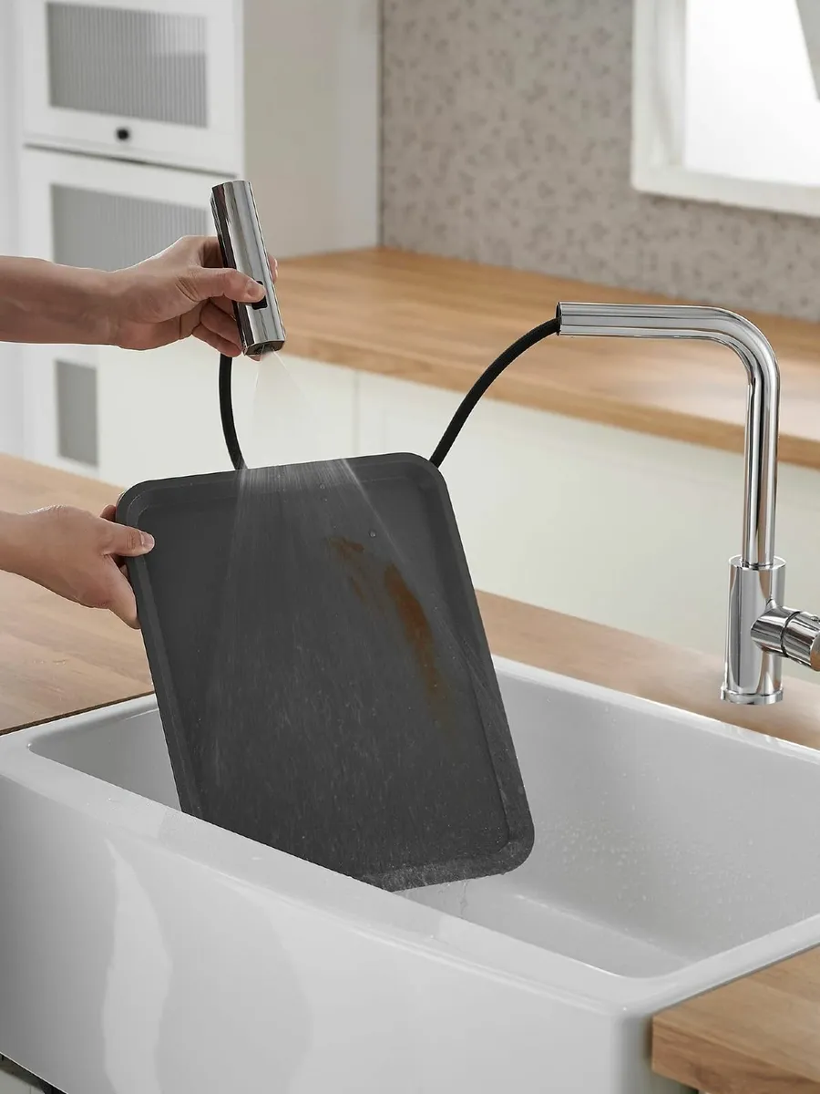Waterfall Kitchen Taps Pull Out Spray Stainless St - Image 4