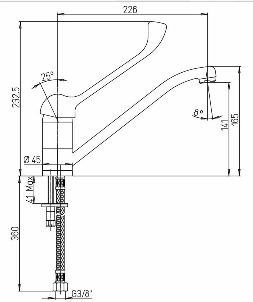 Professional Mono Basin Mixer Tap Hospital Lever b - Image 2