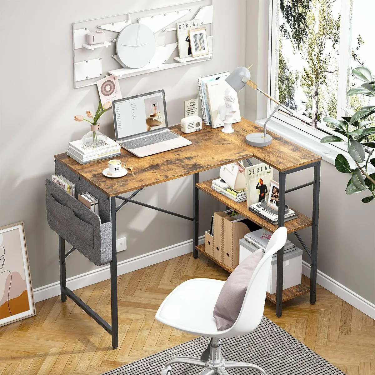 Computer Desk L Shaped Storage Bag Gaming Desks Wr - Image 2