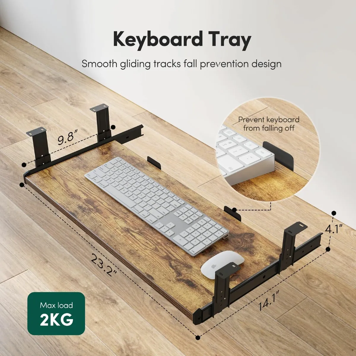 Height Adjustable Electric Standing Desk Keyboard - Image 4