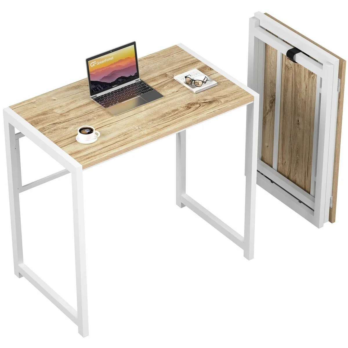 Small Foldable Desk No Assembly80 cm Computer for - Image 1