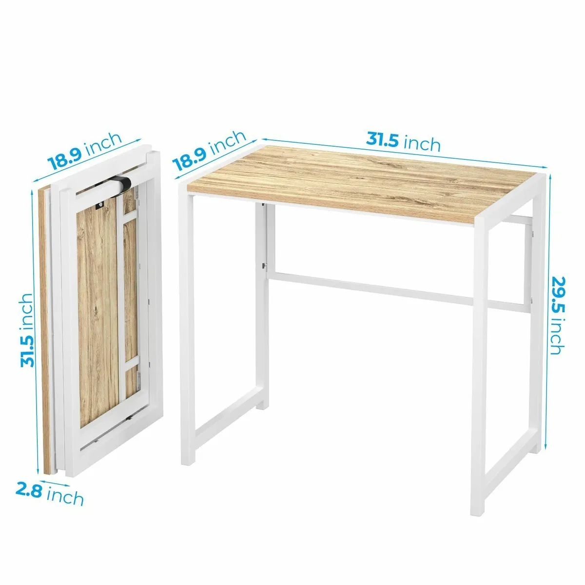 Small Foldable Desk No Assembly80 cm Computer for - Image 3