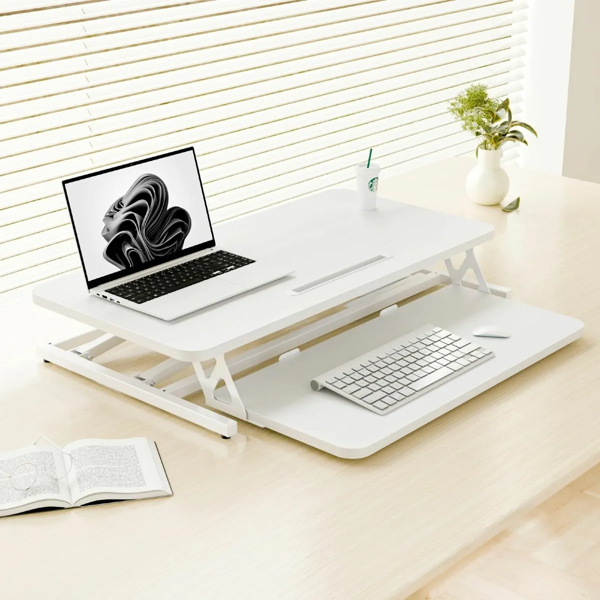Height Adjustable Standing Desk Converter - 81cm ( - Image 2