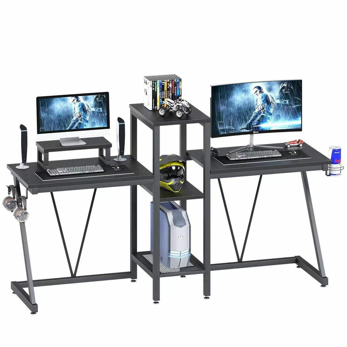 2 Person Gaming Desk71 Dual Computer Desk Monitor - Image 1