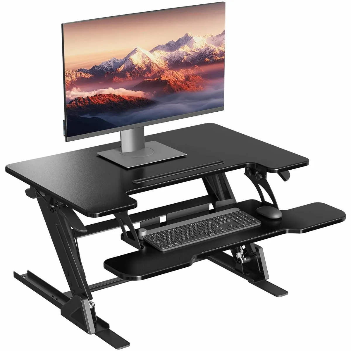 Standing Desk Converter Dual Gas Spring Height Adj - Image 1