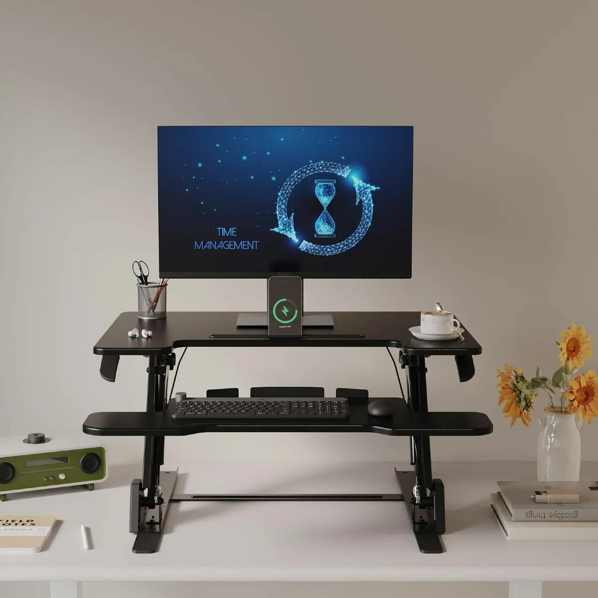 Standing Desk Converter Dual Gas Spring Height Adj - Image 2