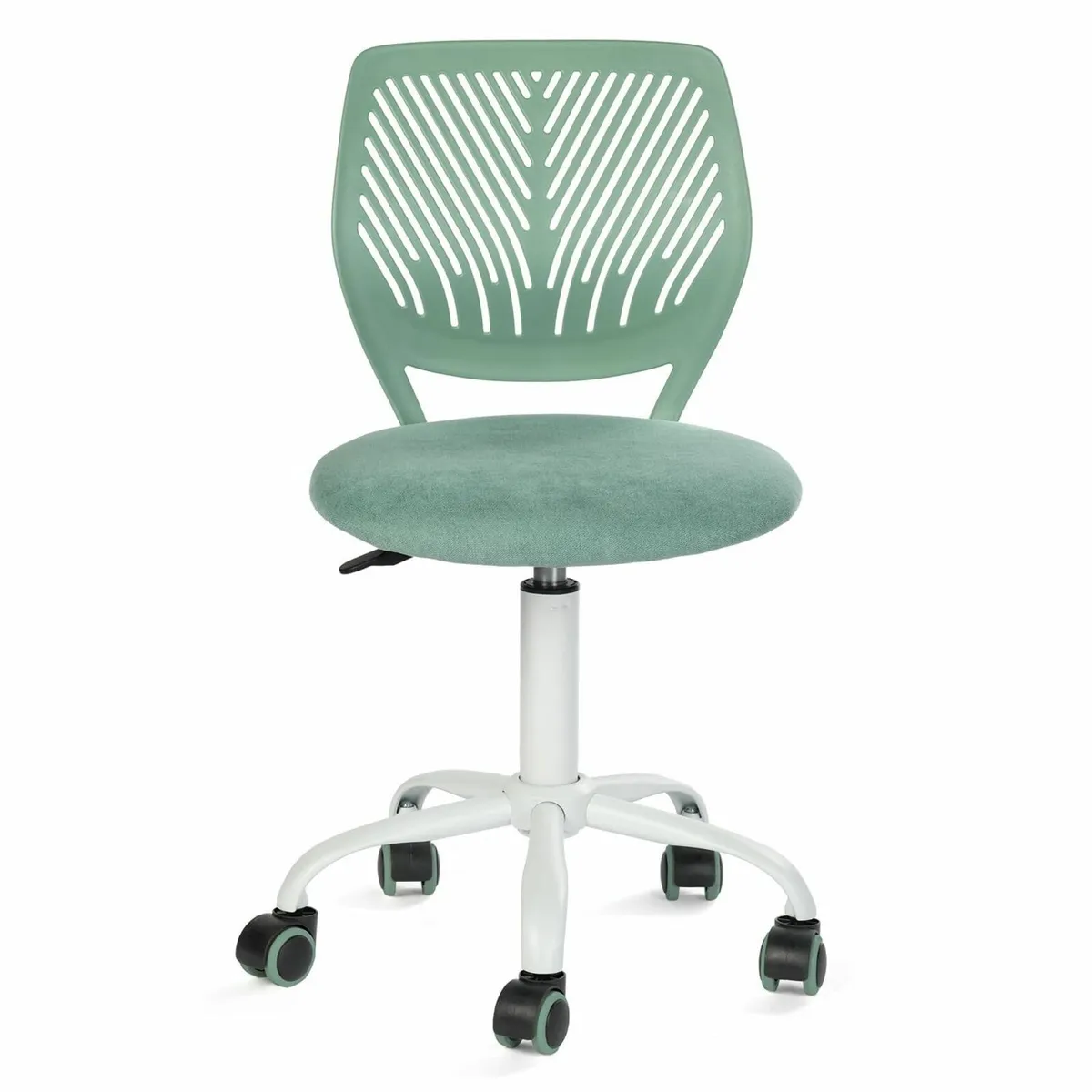 Desk Chair Linen Fabric Seat Ergonomic Swivel Task - Image 1