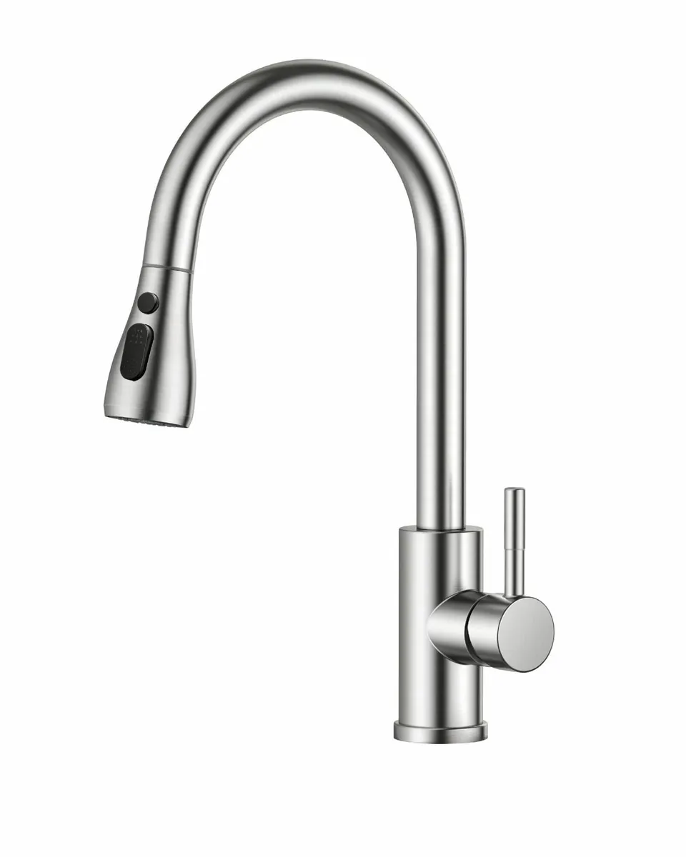 Kitchen Tap Mixer Taps Pull Out Sprayer Swivel Sin - Image 1