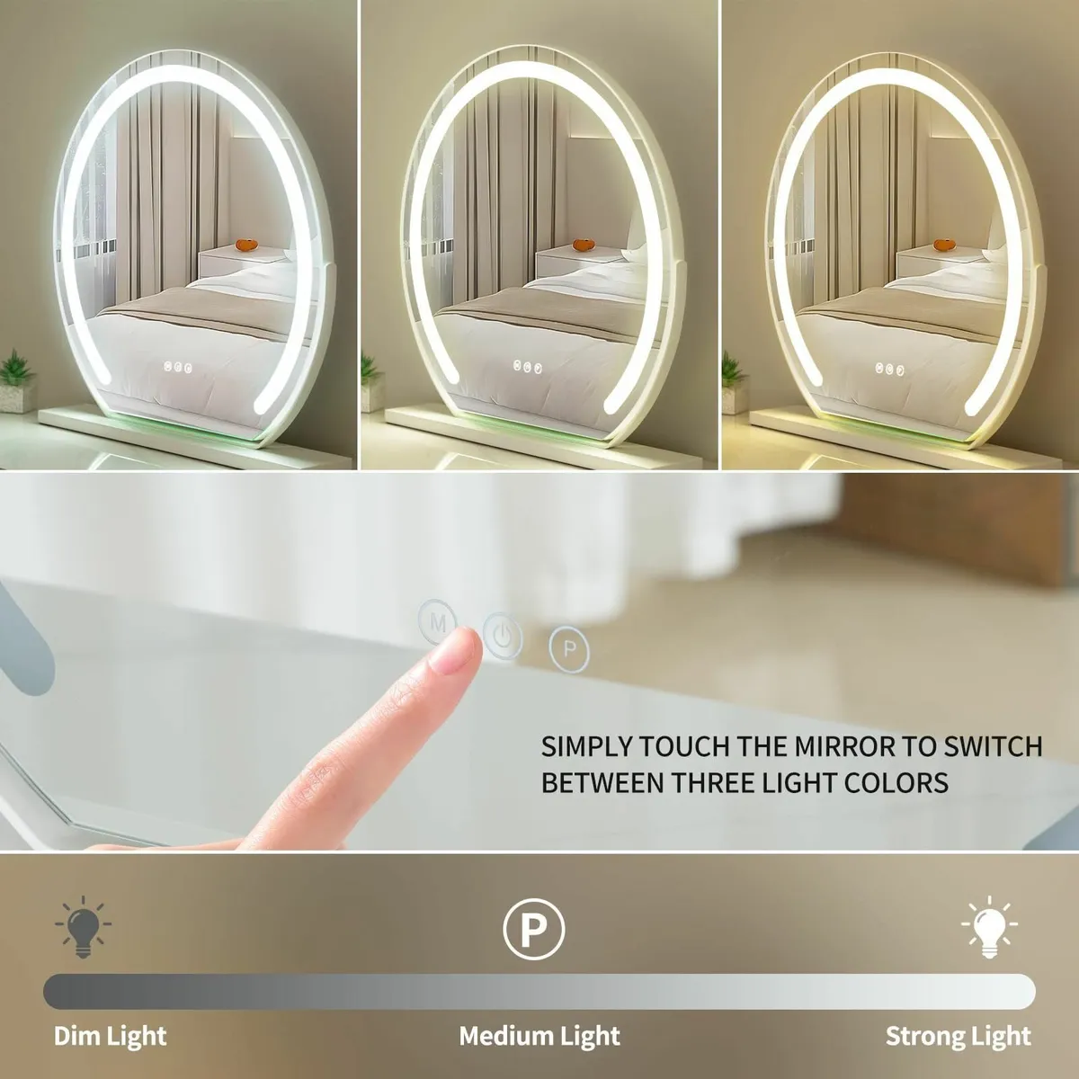 Hollywood Vanity Mirror Adjustable LED Lights 50cm - Image 3