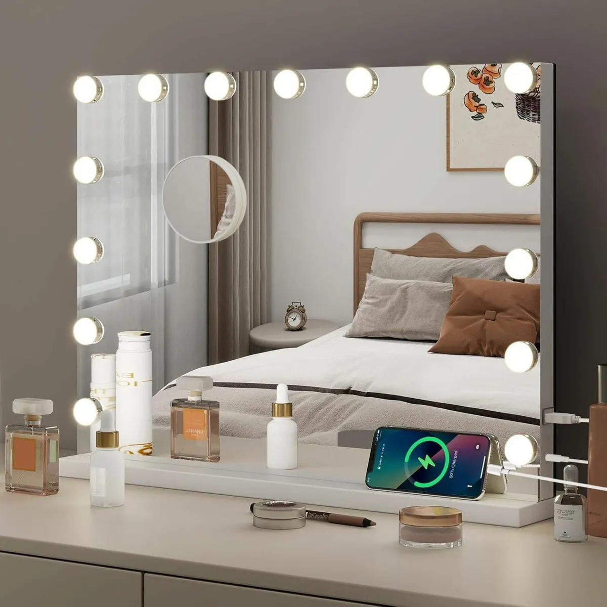 Hollywood Vanity Mirror Lights 58×45cm Lighted Mak - Image 1