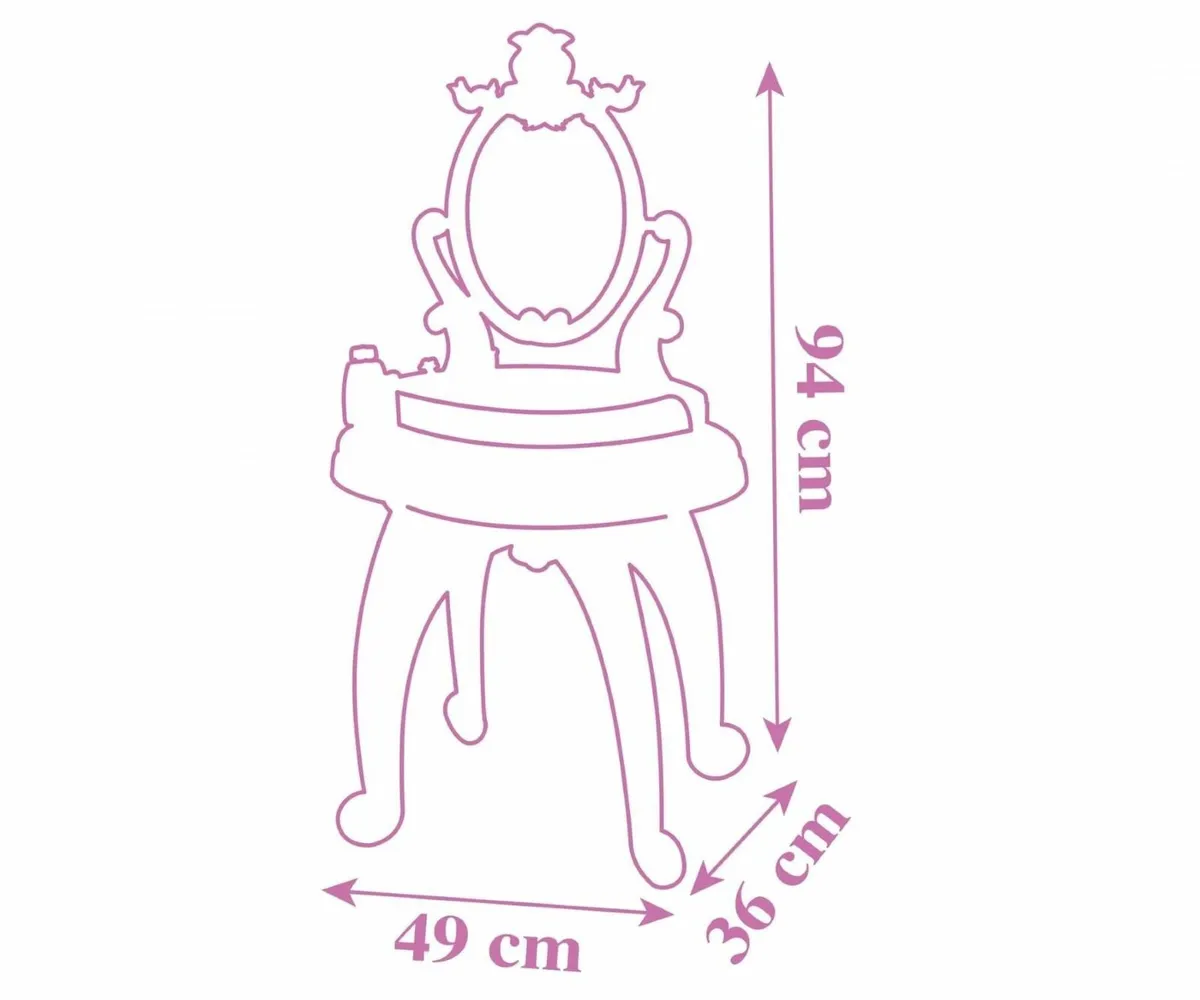 Gabby's Dollhouse 2 in 1 Dressing Table and Stool - Image 3