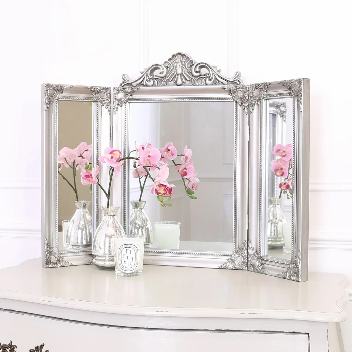 Ella Mirror – Tri Fold Dressing Table 74cm x 55cm - Image 1