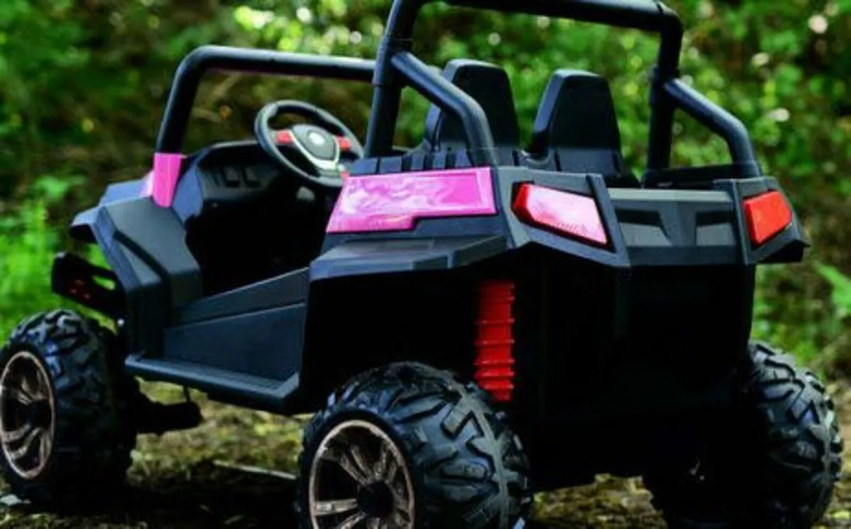 Ranch Wagon 24V Electric Ride On Buggy Pink - Image 1
