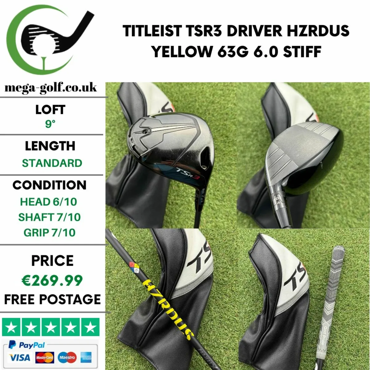 Titleist TSR3 Driver / 9° / Stiff - Image 1