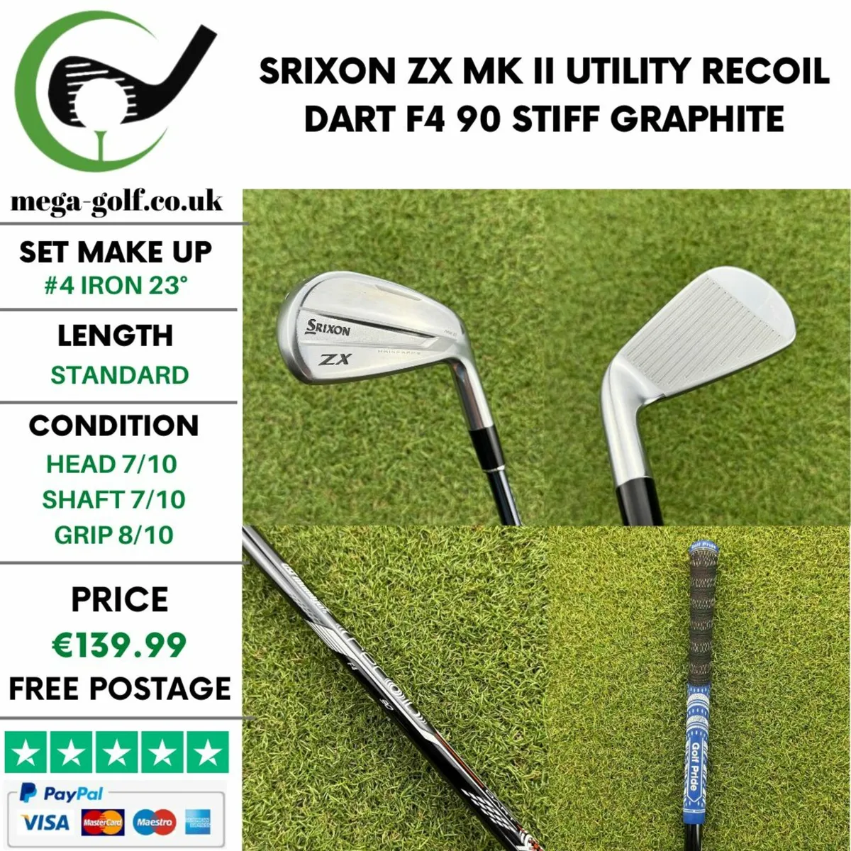 Srixon Zx Mk II Utility #4 Iron 23° / Stiff - Image 1