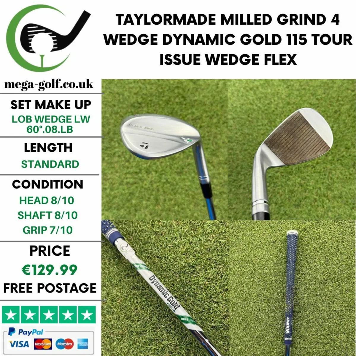 Taylormade Milled Grind 4 Wedge Lw 60°.08.LB - Image 1
