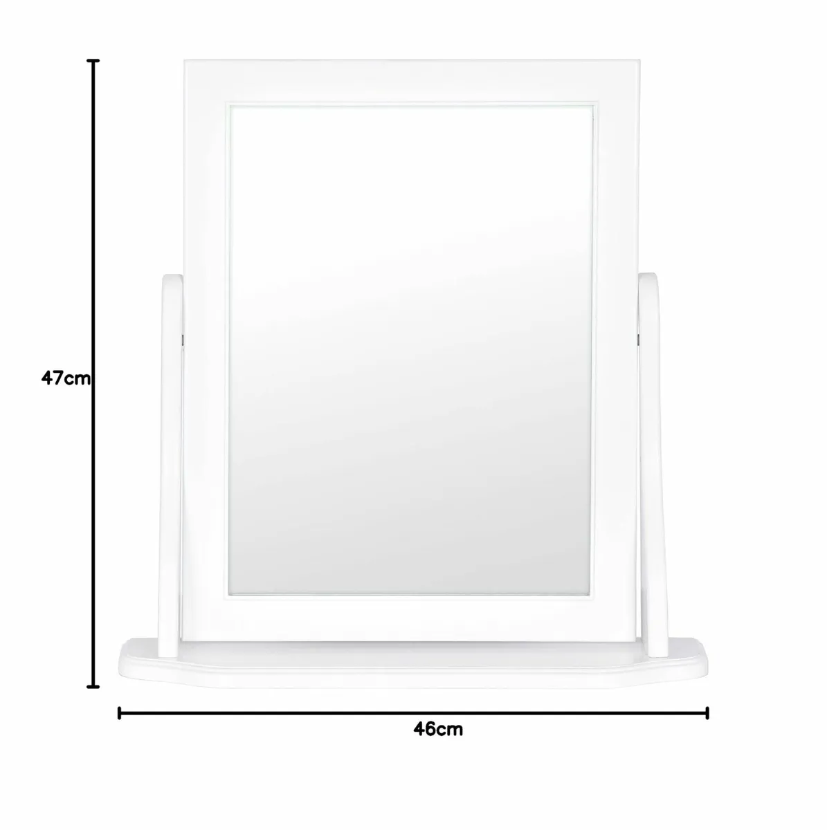 Bella Mirror - White 46x47cm Dressing Table Tablet - Image 3