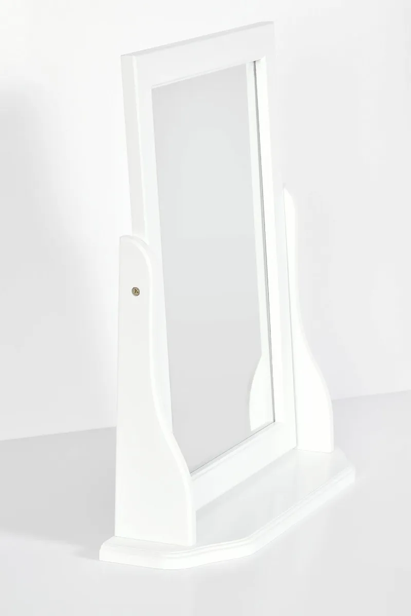 Bella Mirror - White 46x47cm Dressing Table Tablet - Image 4