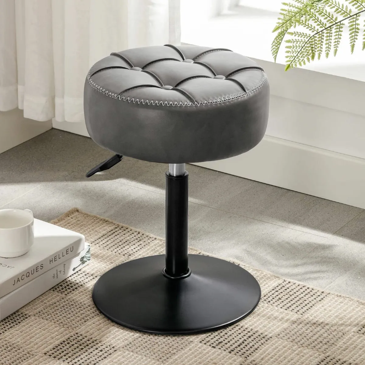 360°Swivel Vanity Stool Adjustable Dressing Table - Image 1