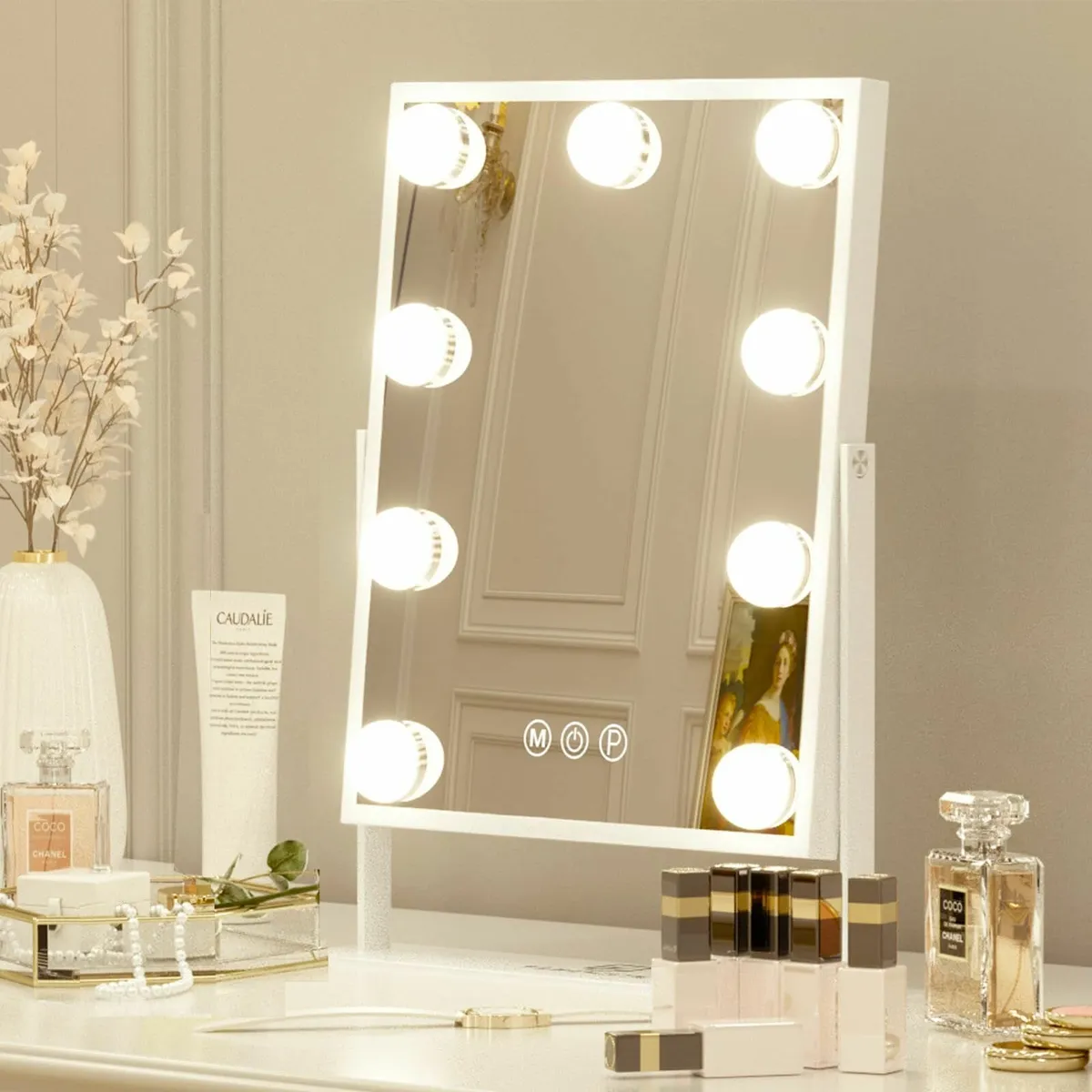 Vanity Mirror Lights Makeup 9 LED Bulbs Lighted Ho - Image 1