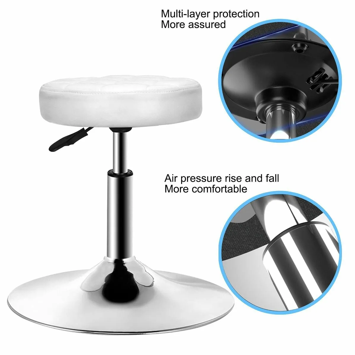 Swivel Stool Breakfast Bar Stools Dressing Table S - Image 4