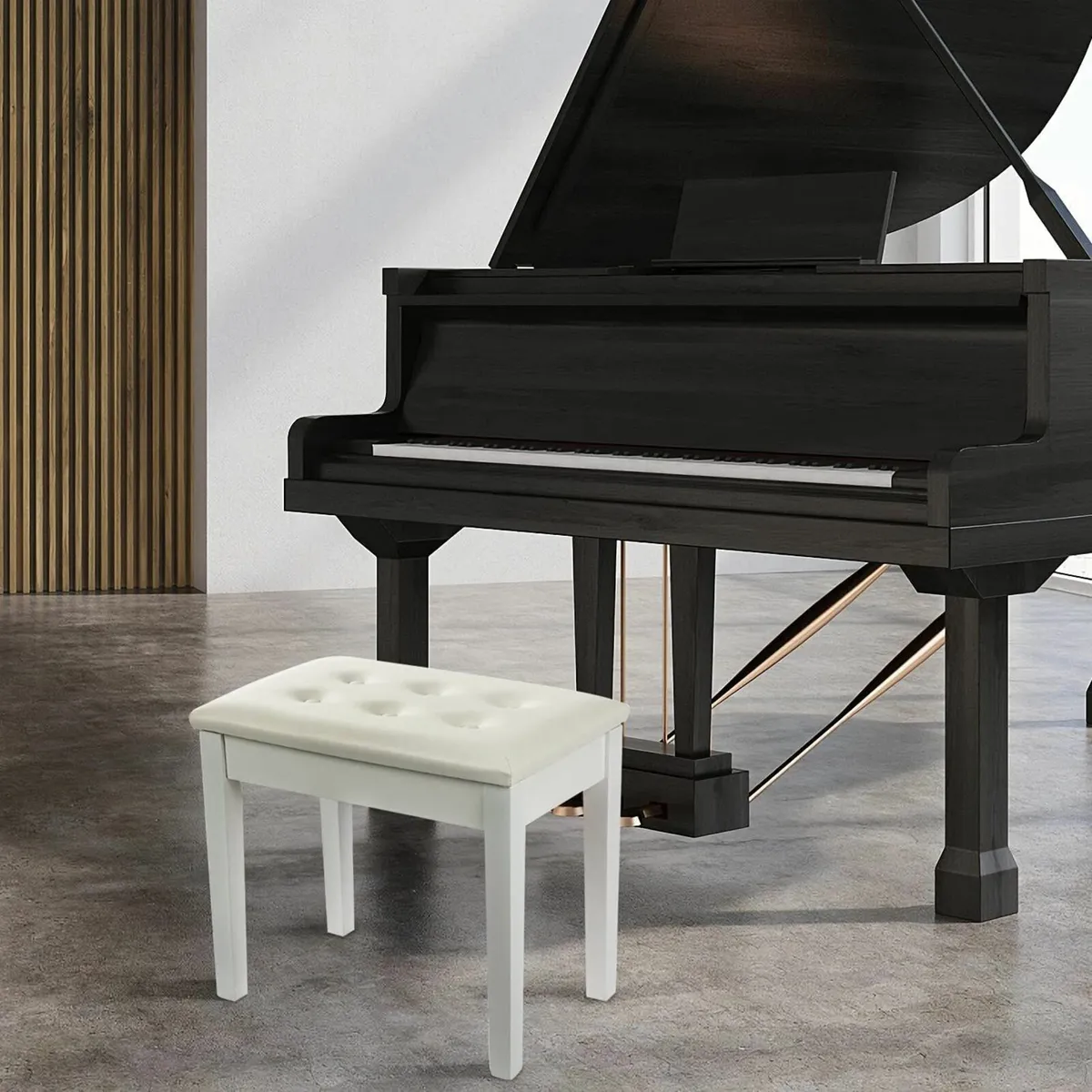 Piano Stool Dressing Table Single Seat Keyboard Be - Image 4