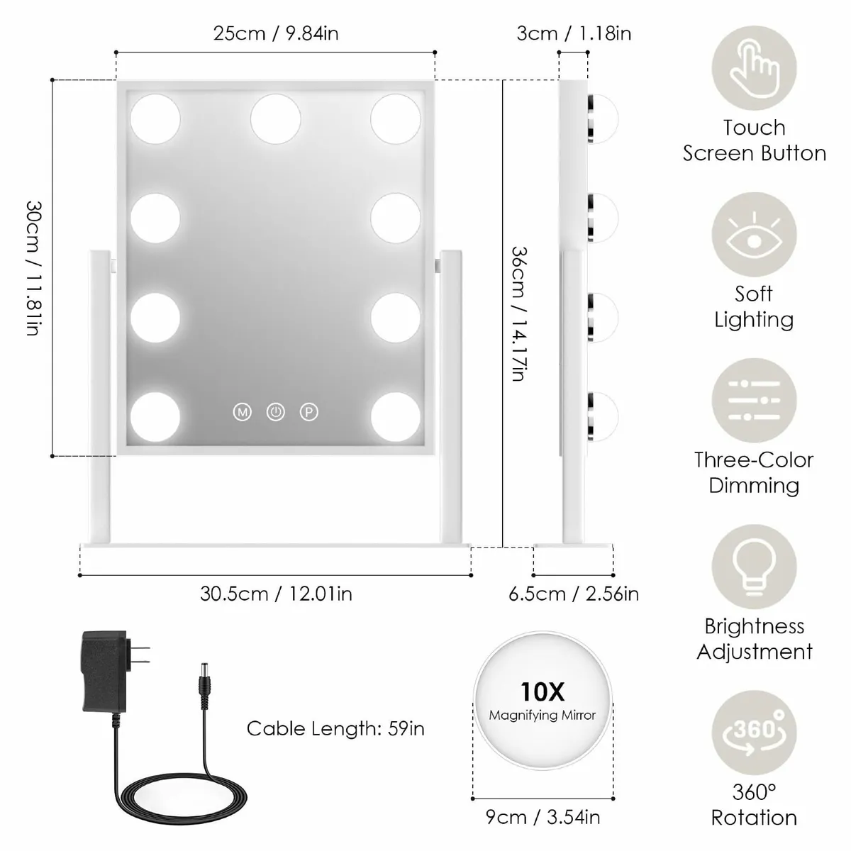 Vanity Mirror Lights Makeup for Dressing Table 3 L - Image 2